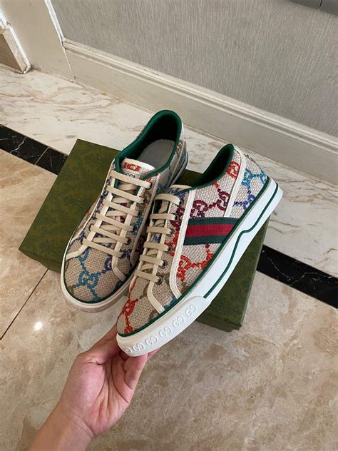 fake gucci red and green shoes|knock off gucci tennis shoes.